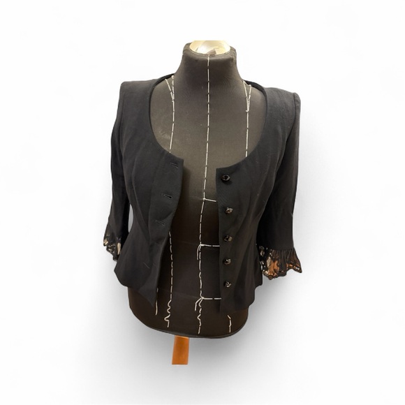 Escada Jackets & Blazers - Escada Black Blazer with Lace Accents